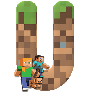 Abecedario con Personajes de Minecraft. Minecraft Characters Alphabet.