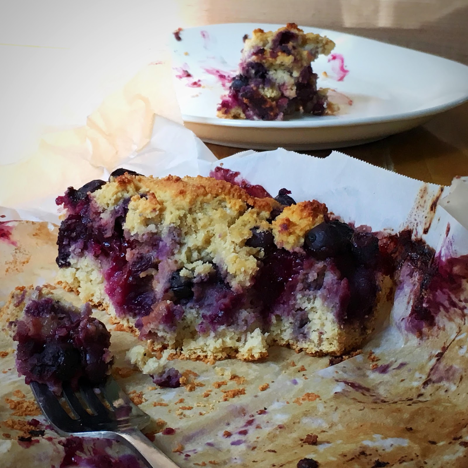Ahimsa Kitchen Blueberry Cobbler (vegan, glutenfree, low fat)