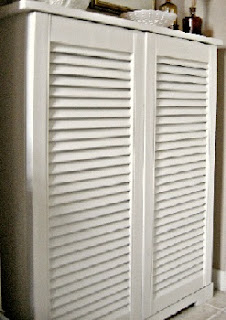 using louvered shutters for a cabinet door