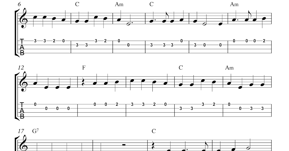 Easy Sheet Music For Beginners Ukulele tab Whiskey In The Jar