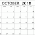 [Free] * October 2018 Printable Calendar Blank Templates