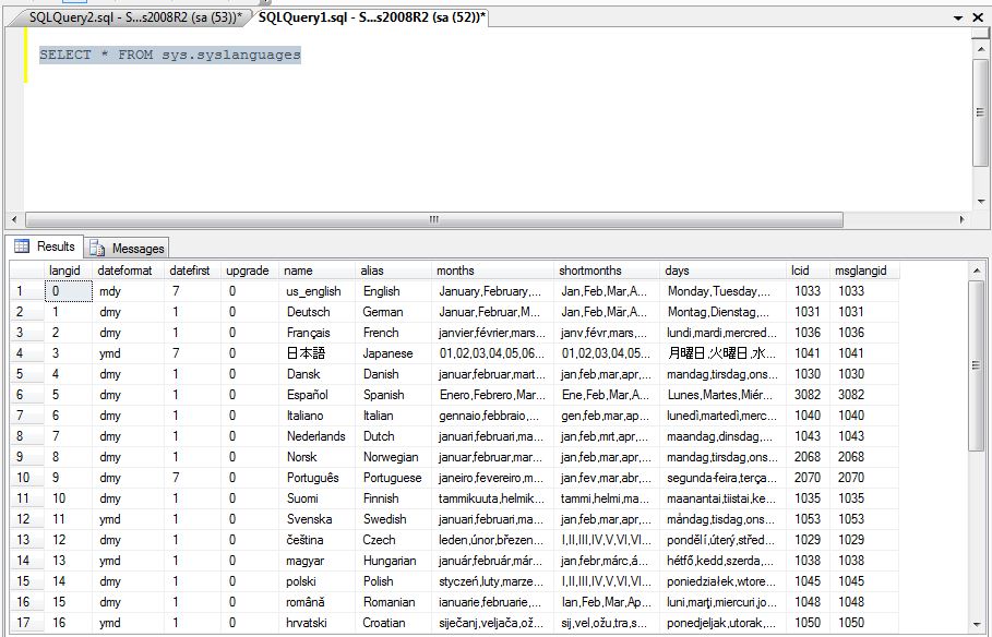 All about SQLServer SQL Server SET DATEFIRST and DATEFIRST