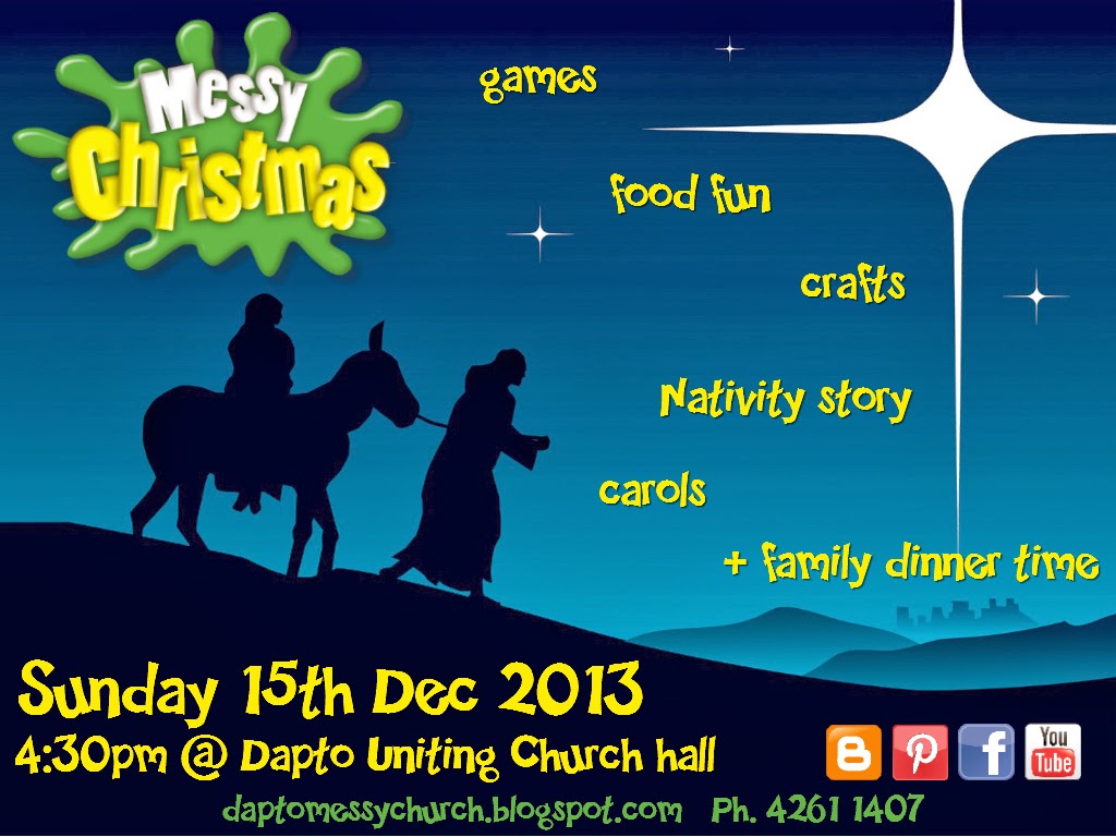 Messy Church @ Dapto Uniting: Messy Christmas 2013
