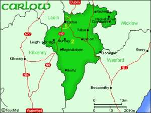 Carlow Map Region City - Map of Ireland City Regional Political