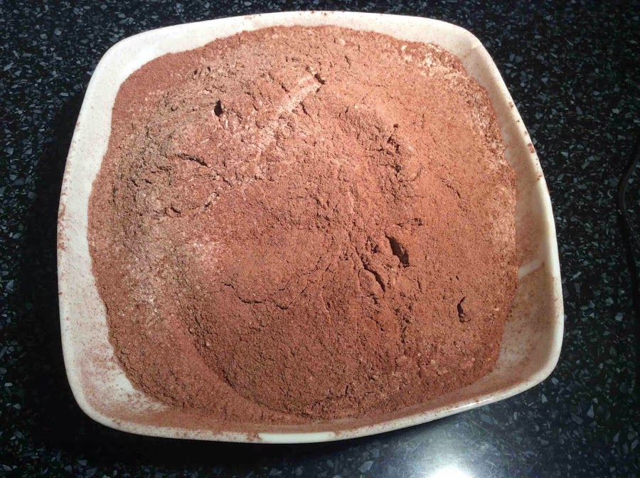 Mezcla de harina, chocolate, bicarbonato sodico y sal