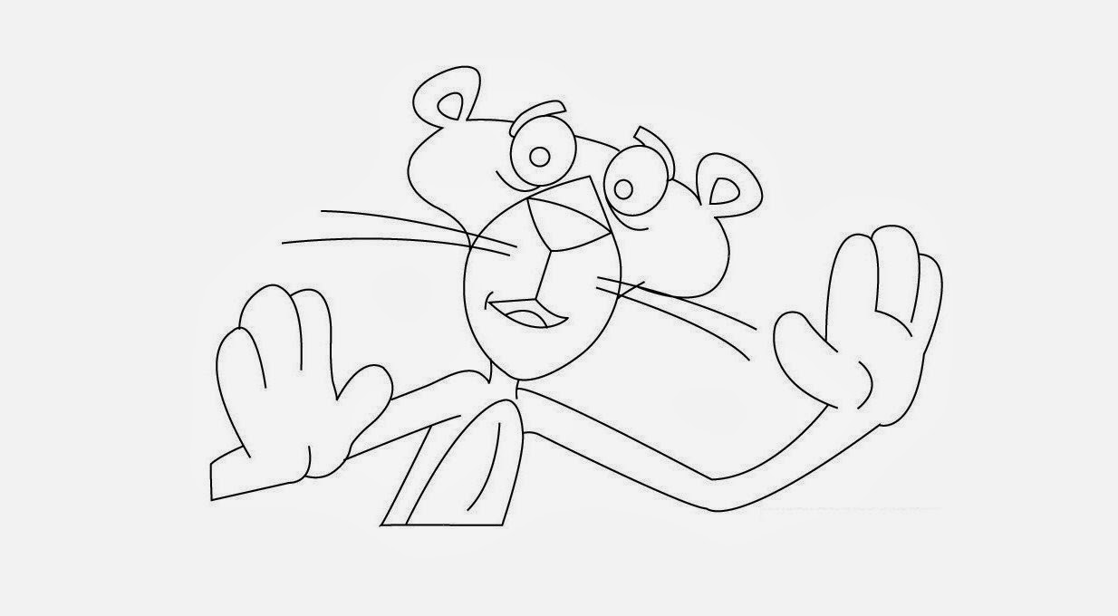 Disney Pink Panther Colour Drawing HD Wallpaper - colours drawing wallpaper
