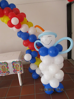 decoracion con globos primera comunion