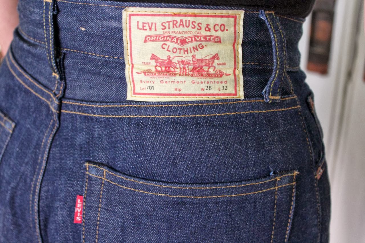 laws of general economy: Levi's Re-Release 1950's 701 Jeans, size 28