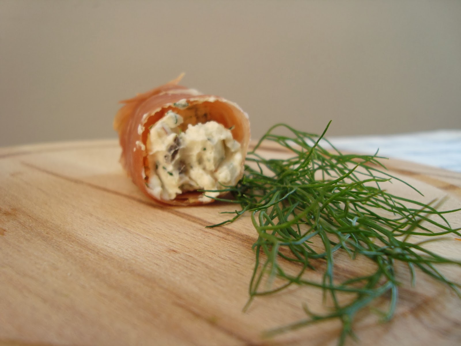 The Singing Fork Prosciutto Rolls with Cream Cheese