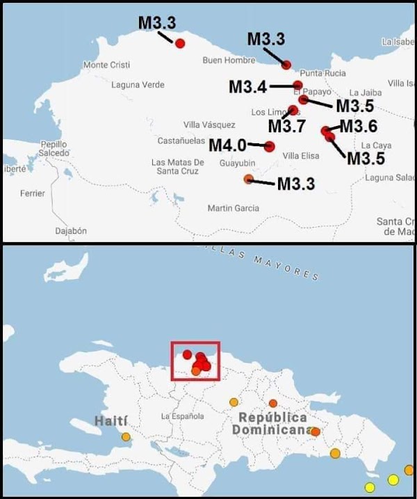 ALERTAS: 9 sismos se han registrado en republica domonicana , en las ulitmas horas. ALERTAS: 9 sismos se han registrado en republica domonicana , en las ulitmas horas.