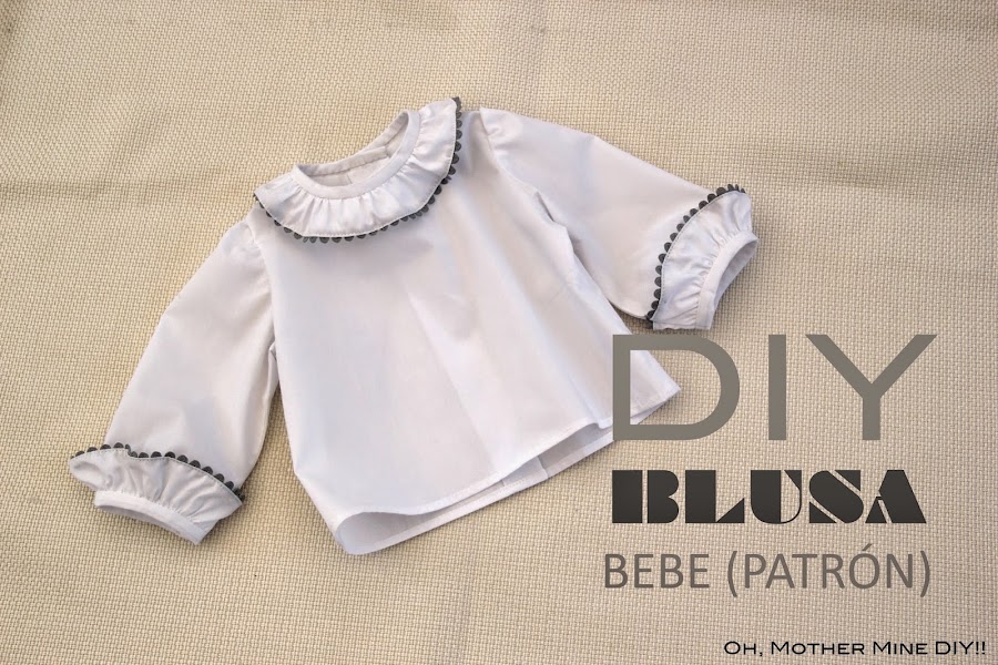 DIY Costura Blusa para bebé (patrón o moldes gratis)