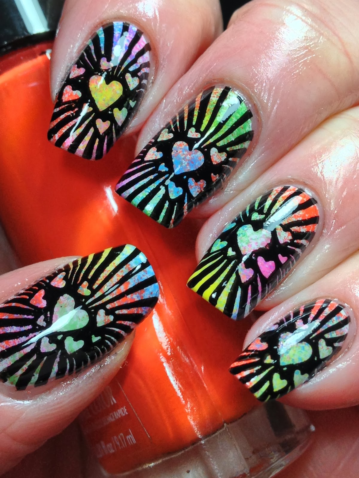 Canadian Nail Fanatic Funky Valentine's Day Nails