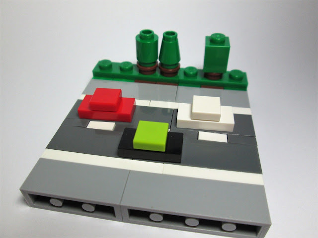 MOC LEGO Micro paisagem Táxi e Carris