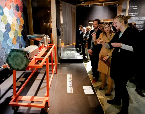 Queen Maxima talks with designers during a visit to the Dutch Design Week (DDW), Gianvito Rossi Pumps