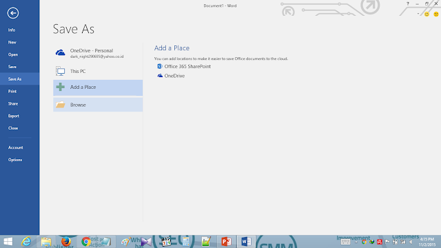 Cara mudah mengakses folder Dropbox dari menu Save As untuk pin pada Office sebagai lokasi