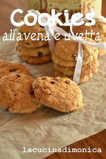 cookies all'avena e uvetta