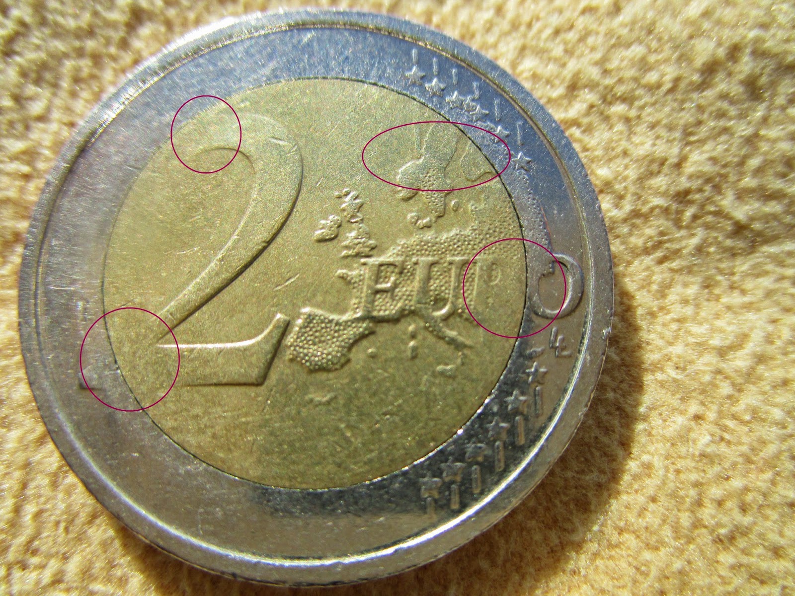 Moedas Euro Com Erro