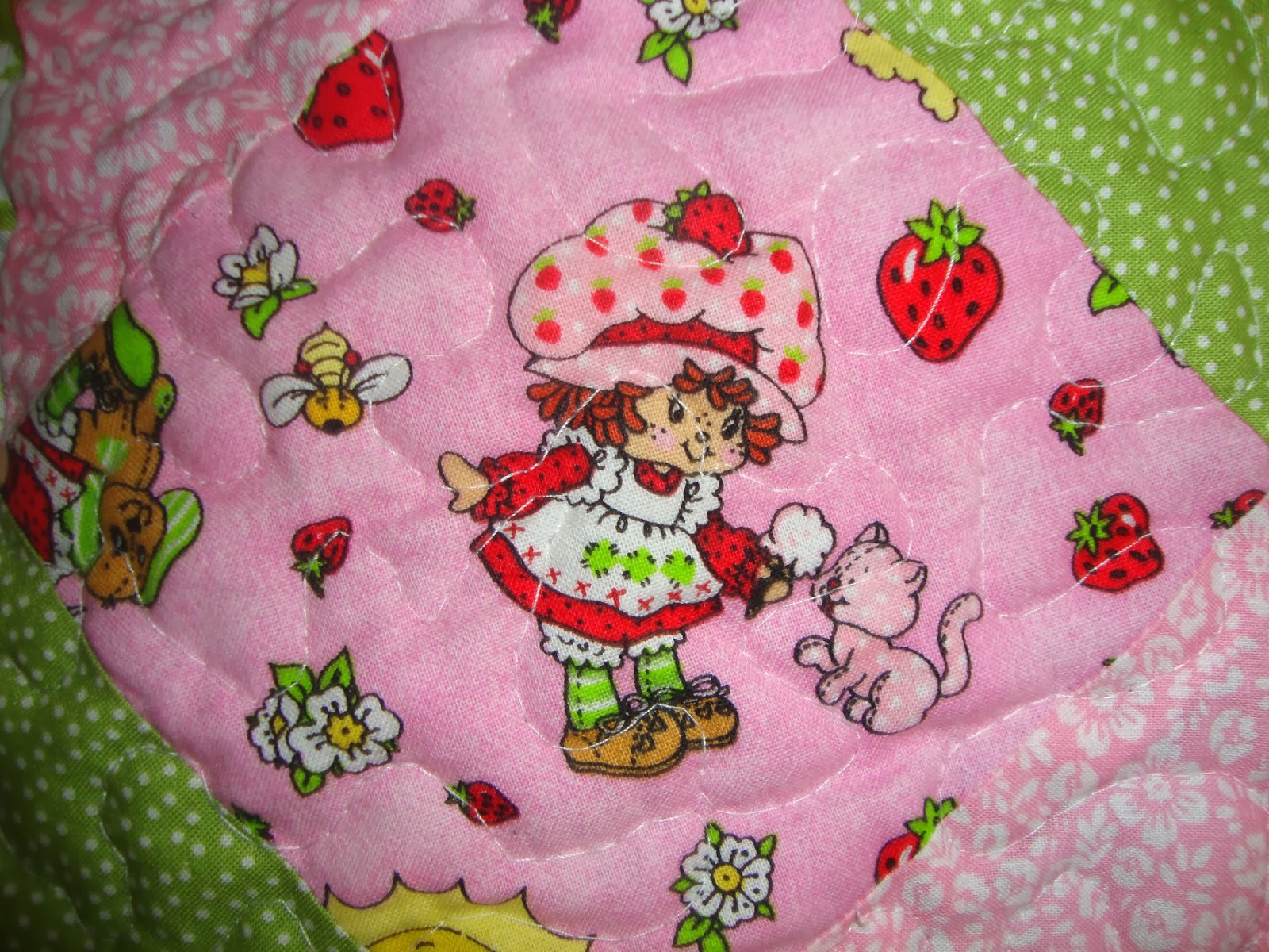Simple Pleasures Vintage Strawberry Shortcake Baby Quilt