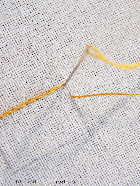 Stem stitch crash course, stem stitch tips