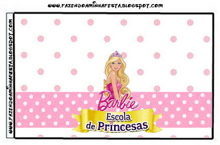 Barbie Escola de Princesas Tag rótulo