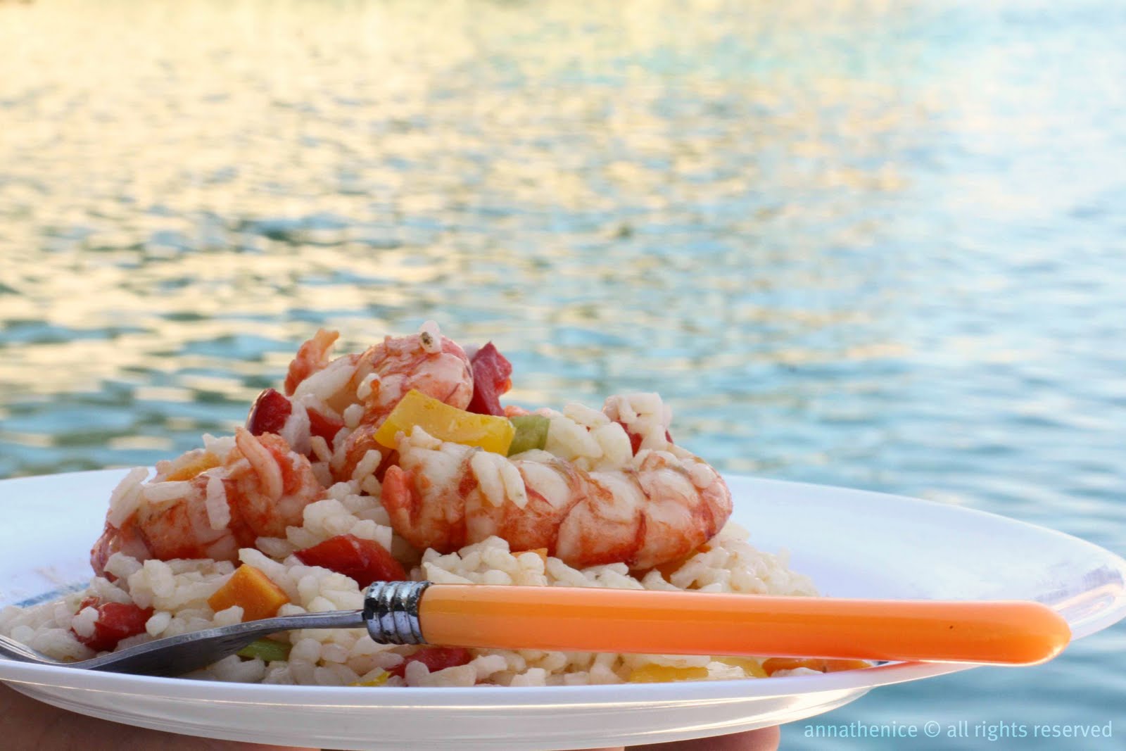 Risotto gamberoni e verdure al limone Anna The Nice