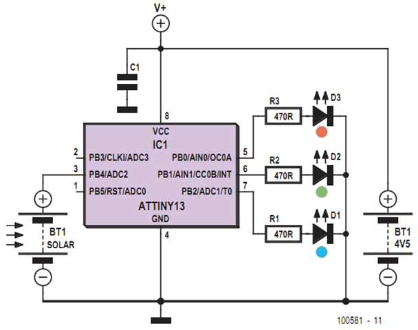 RGB Solar Lamp | Circuits-Projects