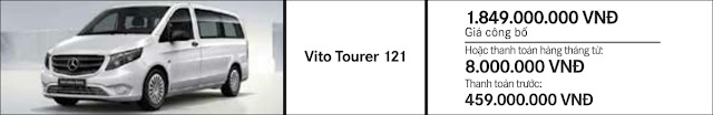 Giá xe Mercedes Vito Tourer 121 2017 tại Mercedes Trường Chinh
