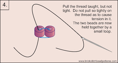 Brick stitch beading online lesson tutorial.