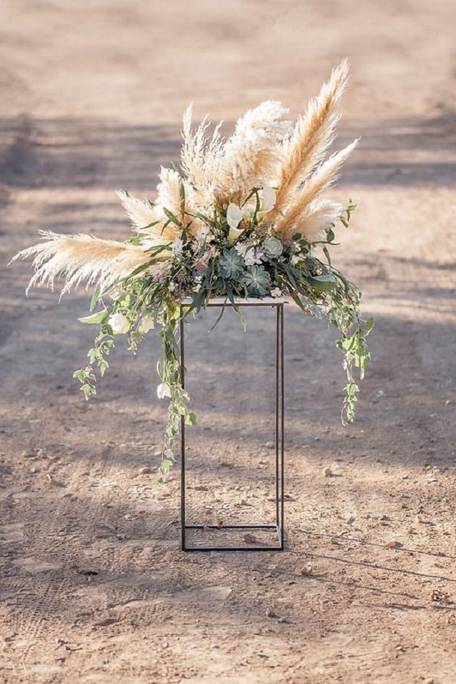boda plumas plumeros pampa cortaderia selloana faisan perdiz