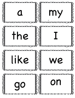 Kindergarten Kids At Play: Freebie: Kindergarten Sight Word Flash Cards