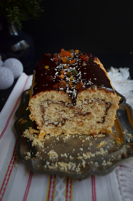 Cozonac cu cremă de ciocolată și alune (vegan, fără gluten)