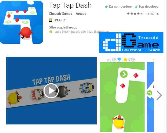 Trucchi Tap Tap Dash Mod Apk Android v1.70