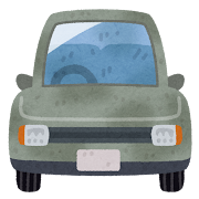 汚れた車のイラスト