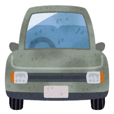 汚れた車のイラスト