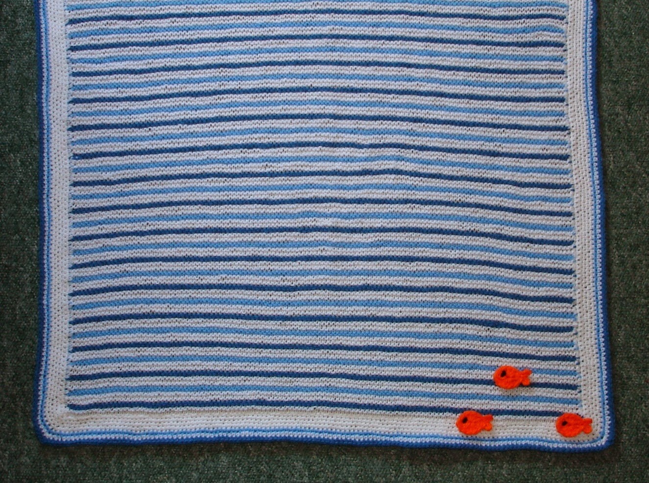 Marianna's Lazy Daisy Days Easy Garter Stitch Striped Baby Blanket