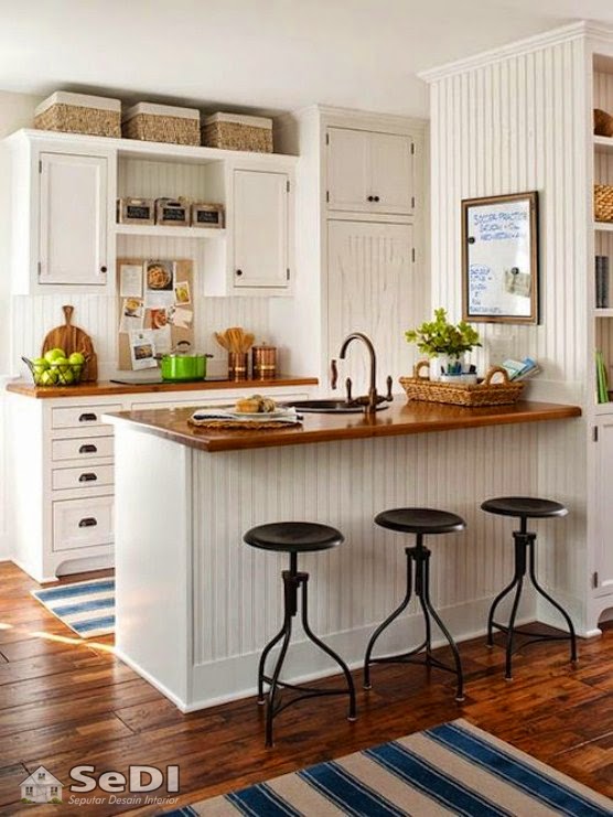 Contoh Desain Interior Dapur Dengan Tema Kayu  Kreatif 