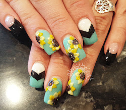 nail 3d groves denise sunflower sunflowers