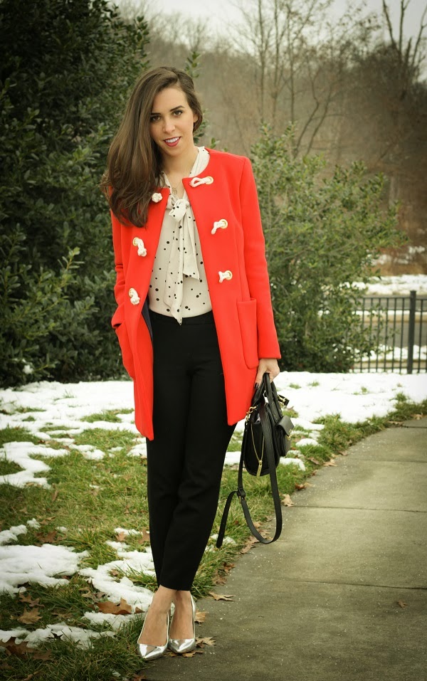 red coat. | A.VIZA STYLE