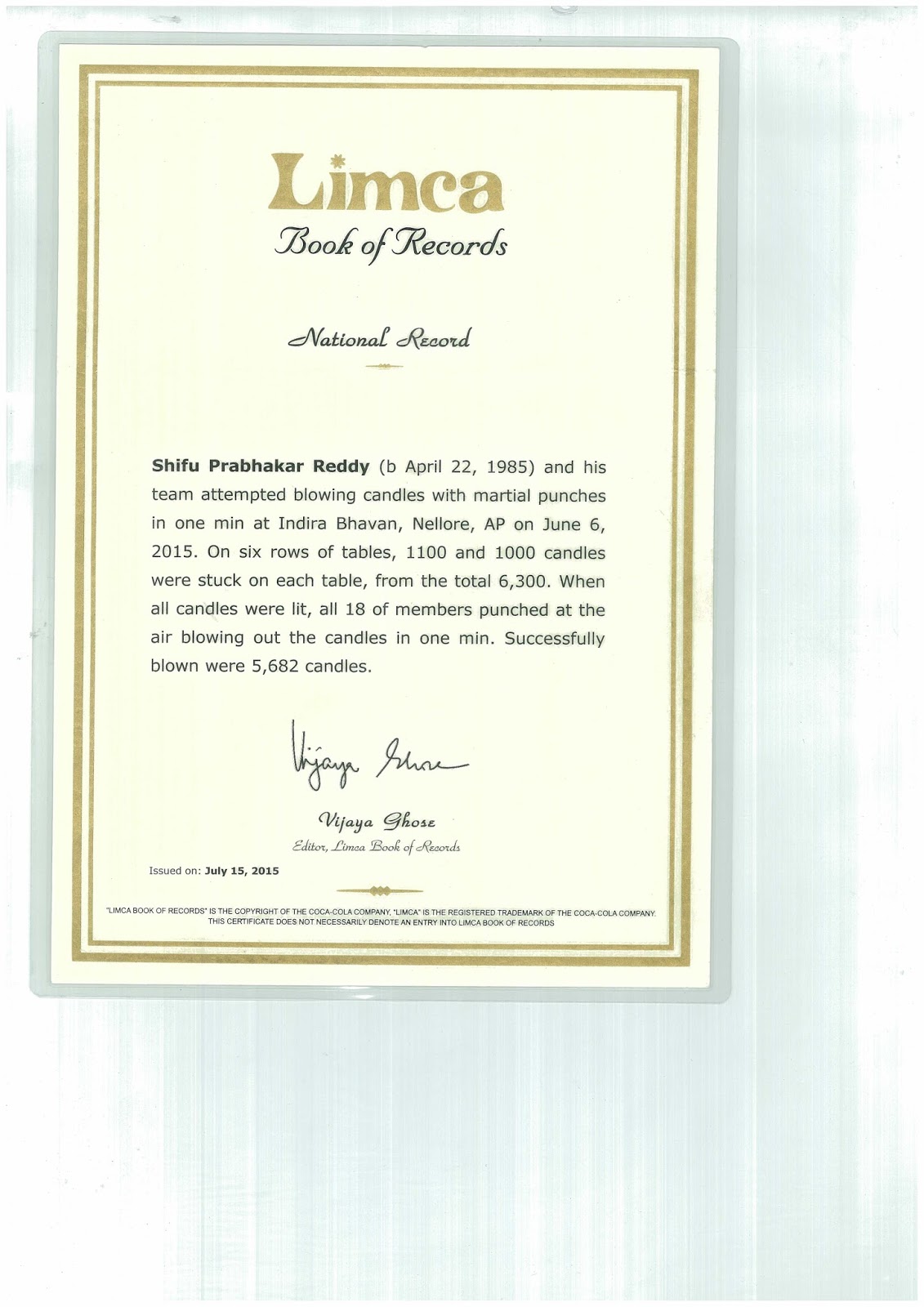 Master Prabhakar Reddy Nellore Karate Black Belt Training School India