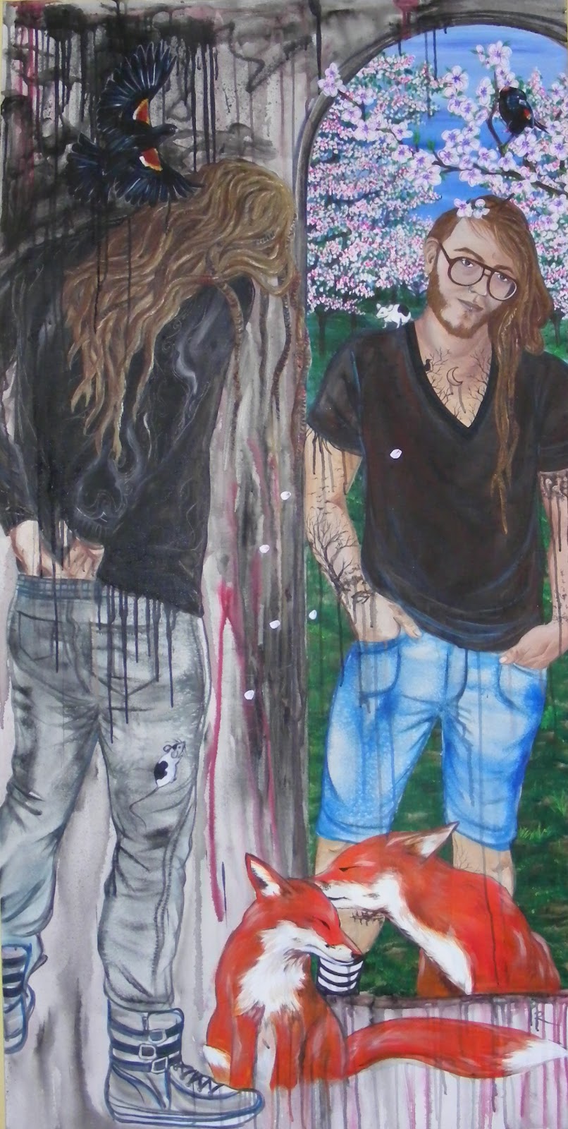 Michael James Rennick: life size self portrait