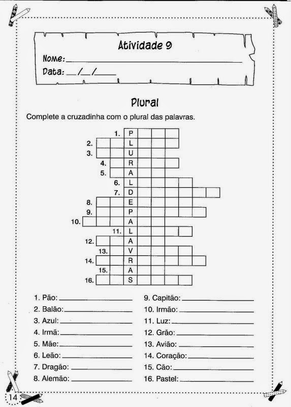 Atividades de Português para o 3° ano para imprimir! Atividades