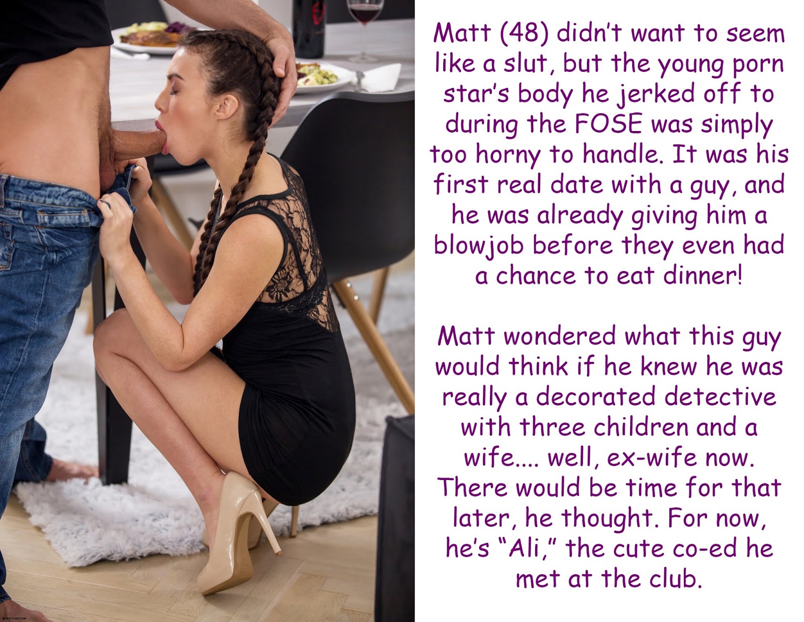 TG Swapping Caps Blowjobs before dinner (explicit)