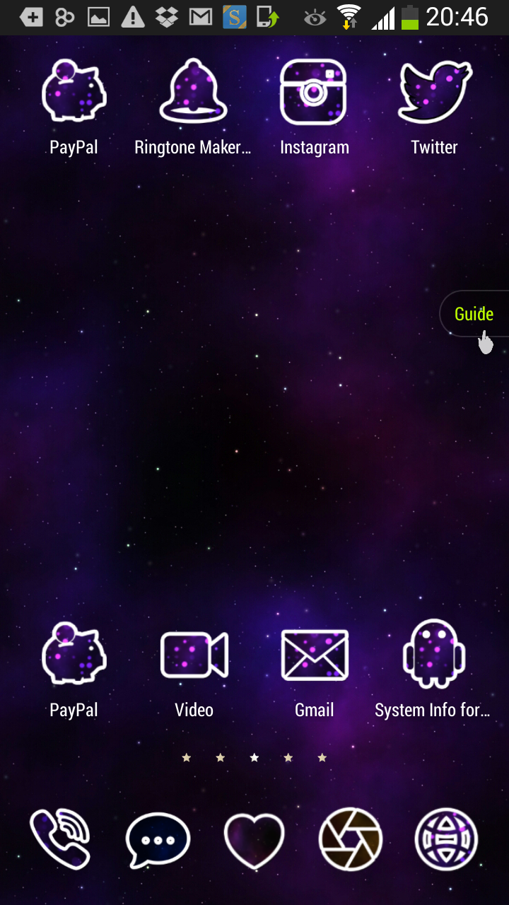 Free Galaxy Icon Pack for Launchers - xvioletroses - Cute Phone Themes