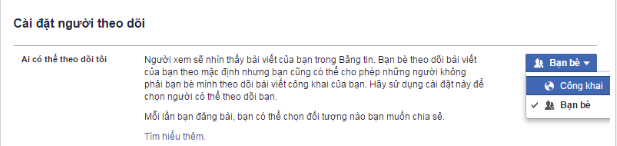 Huong dan bat nut theo doi tren facebook