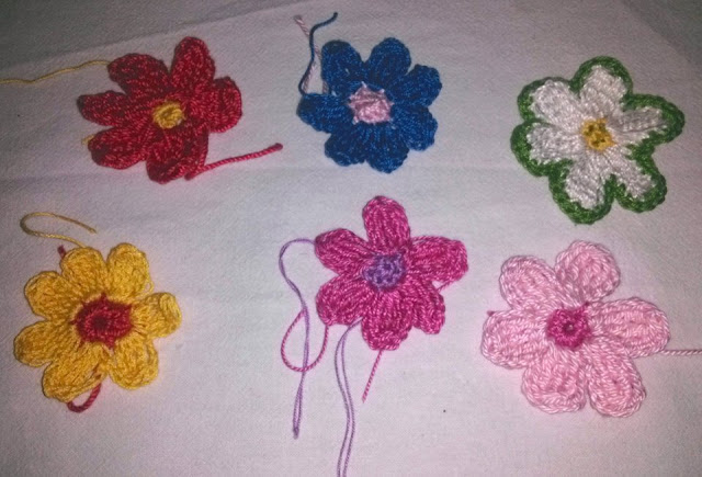 DIY flowers garland crochet