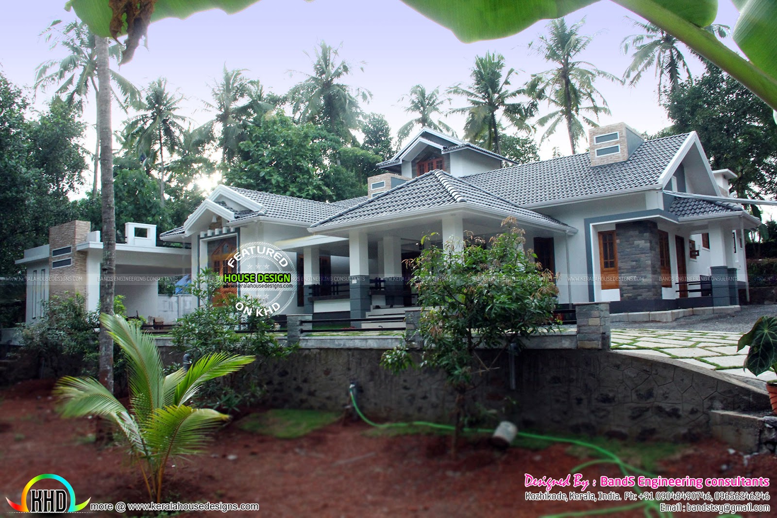 Finished house at Thamarassery Kerala Home Design and Floor Plans