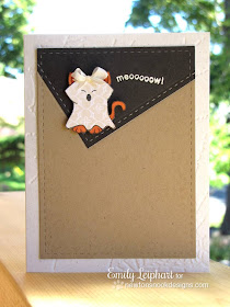 Kitty Ghost Card by Emily Leiphart for Newton's Nook Designs