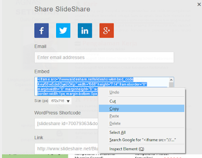 Cara Embed File Slideshare Ke Blog