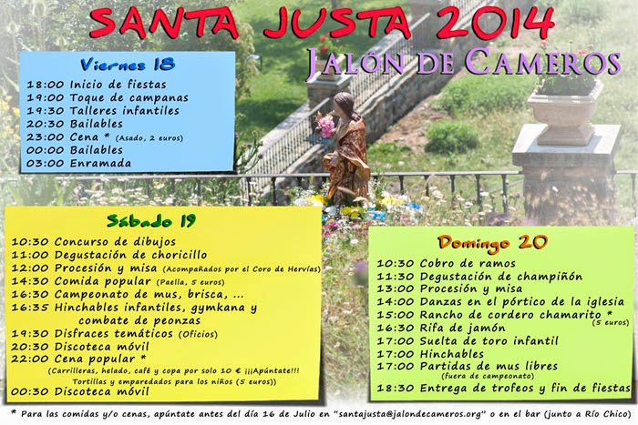 18 a 20 de julio. Fiestas de Santa Justa en Jalón de Cameros