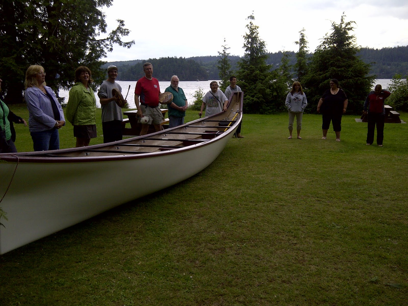 Sunshine Coast Pulling Together Canoe Journey 2011 Blessing the Canoes
